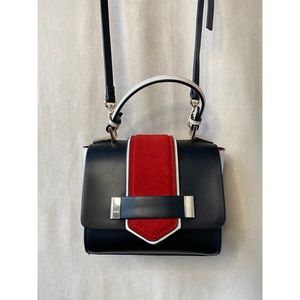 Zara Colour-Blocked Faux Suede/Leather Bag